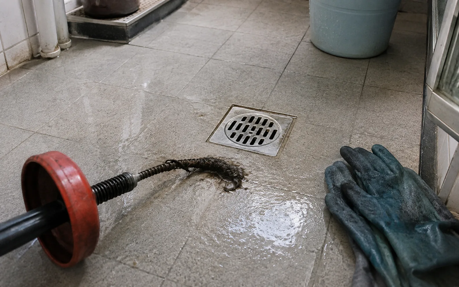 Floor trap choke clearing service in Singapore.