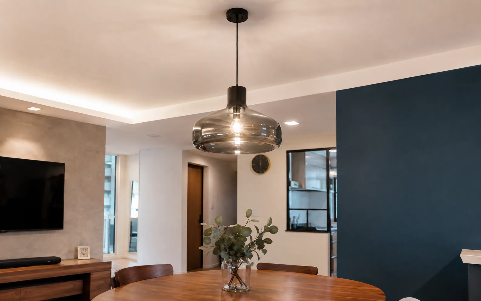 Electrical light installation in a Singapore home.