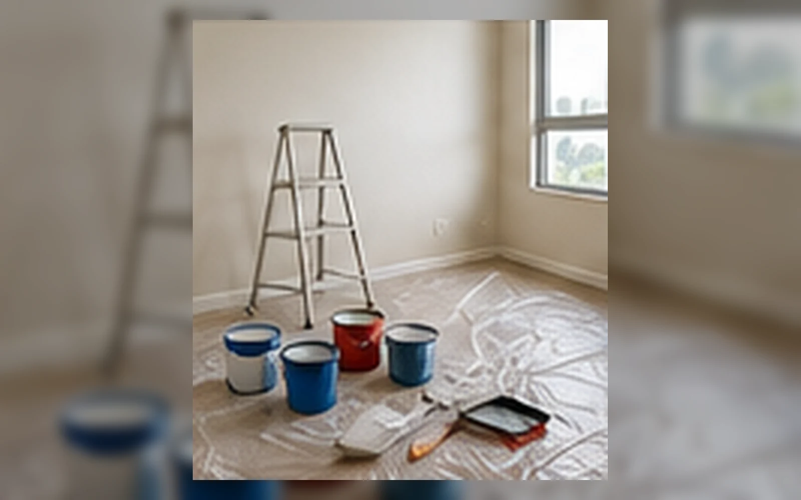 Painter carrying out move-in or move-out painting in Singapore.